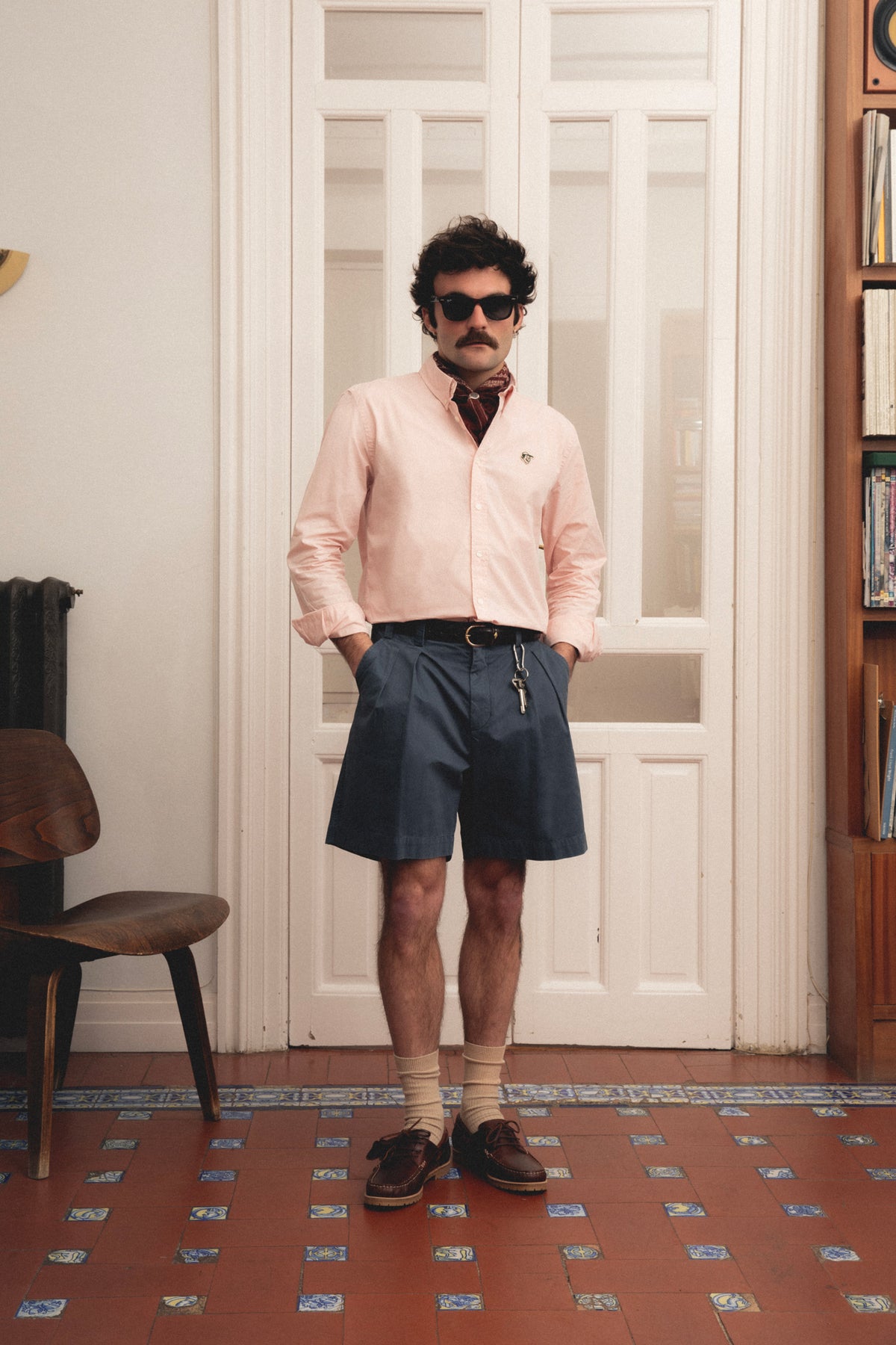 EMILIO SHIRT EN COTON ROSE CLAIR