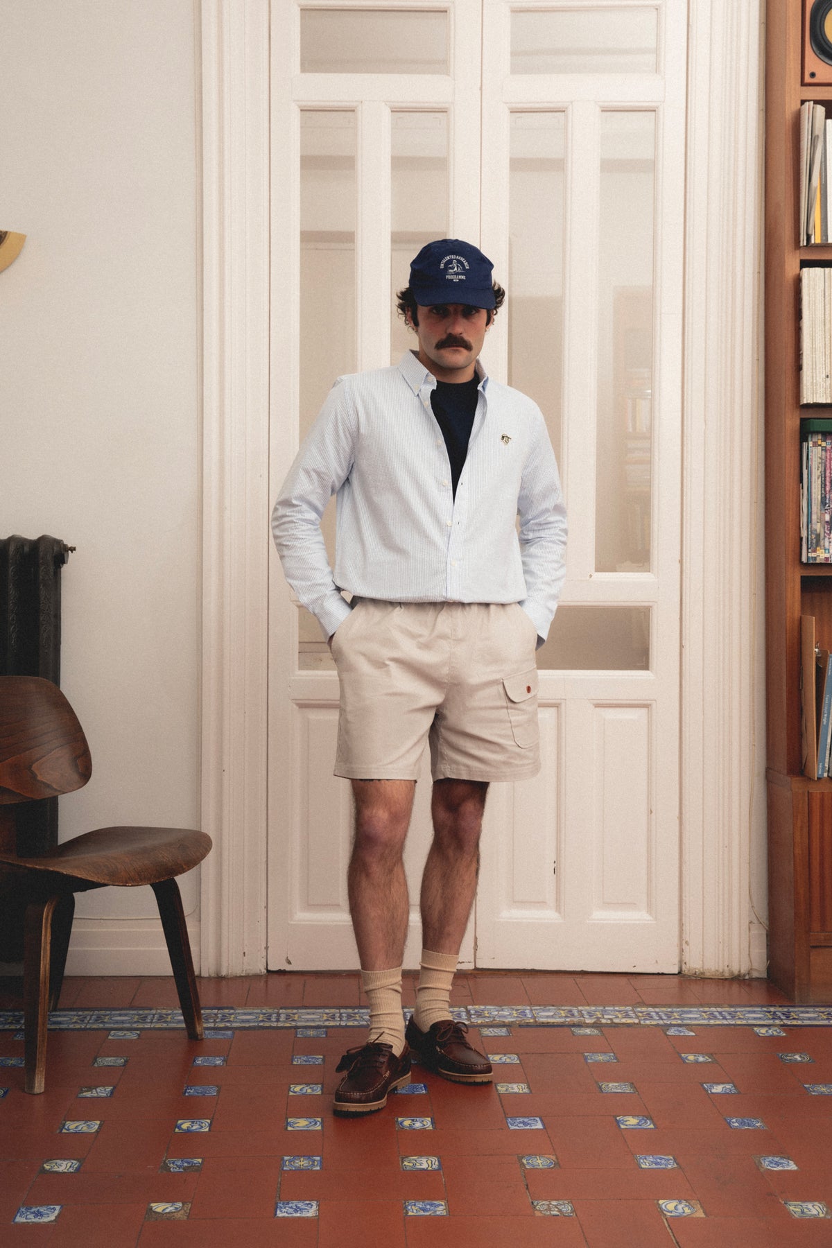 EMILIO SHIRT EN COTON BLEU CLAIR