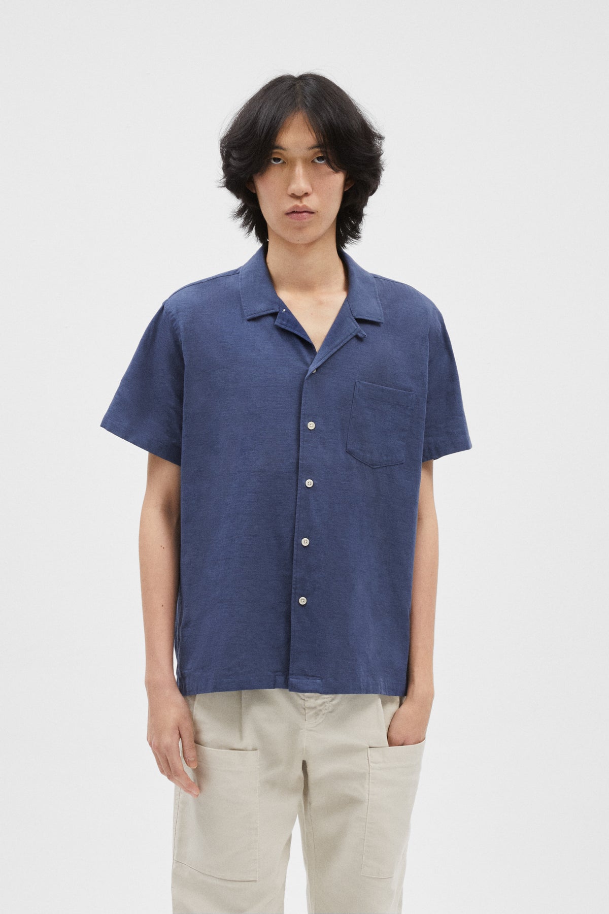 BLUE SHORT SLEEVE SHIRT