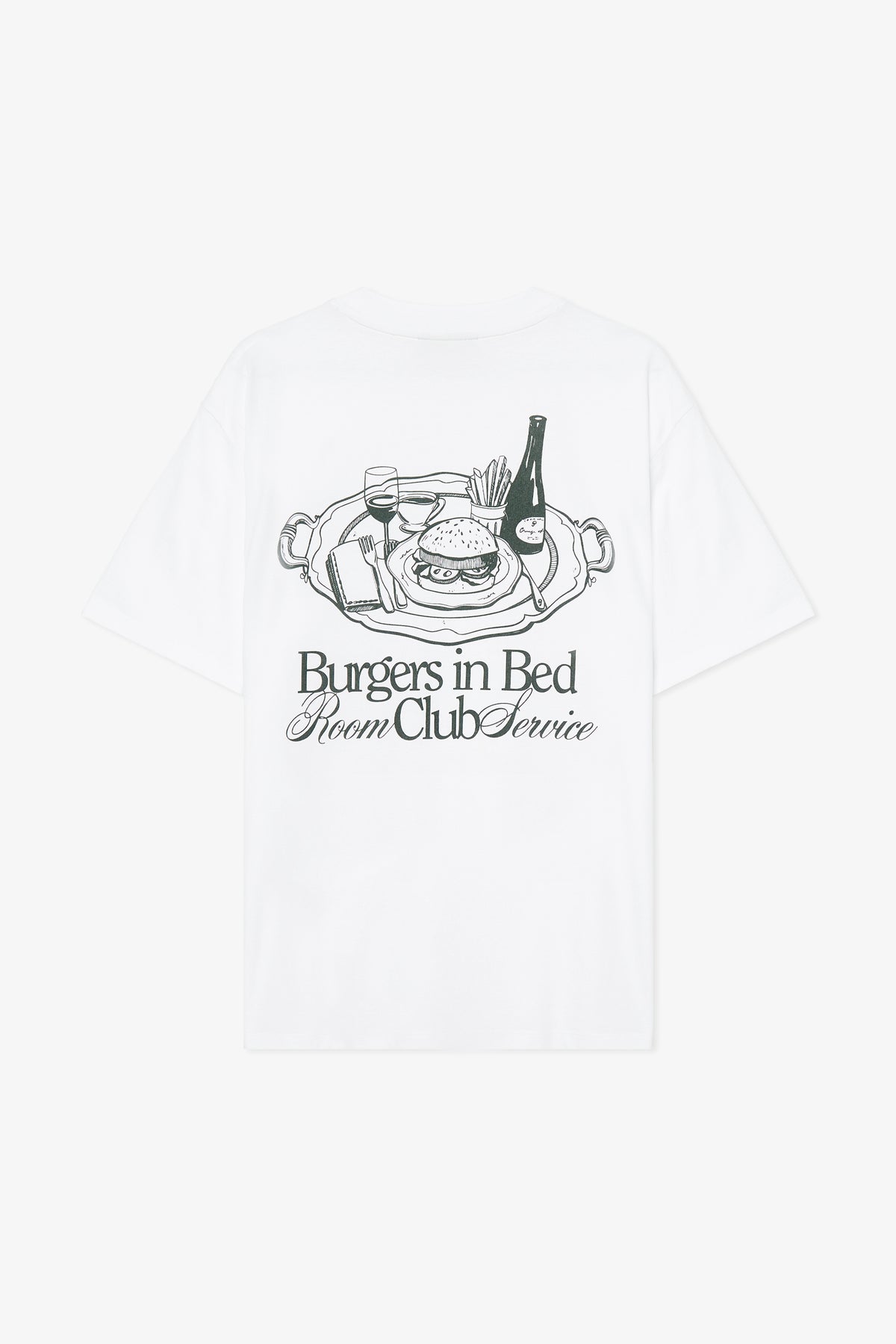 T-SHIRT GRÁFICA "BURGERS IN BED