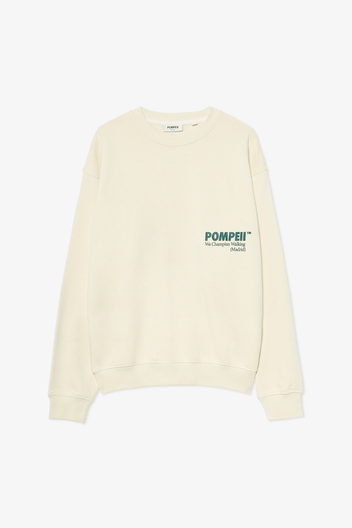 CREAM LOGO CREW NECK SWEAT