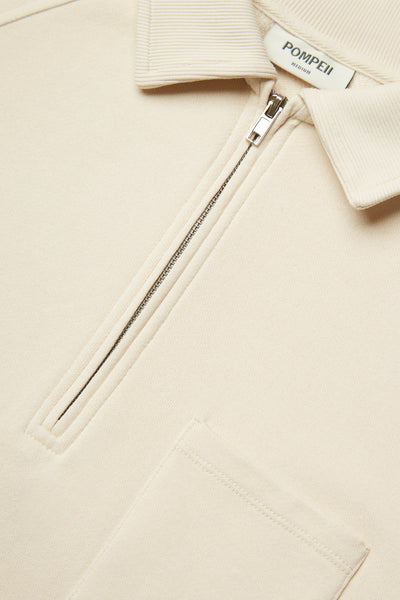 CREAM POCKET ZIPPER