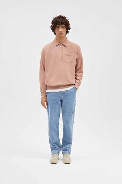 DARK PINK ZIPPER SWEAT