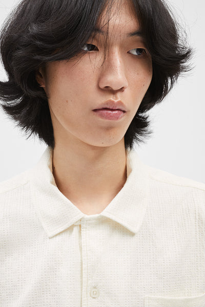 ECRU TEXTURE SHORT SLEEVE SHIRT