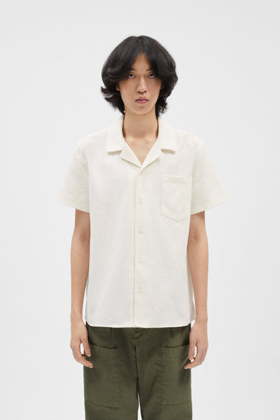 ECRU TEXTURE SHORT SLEEVE SHIRT