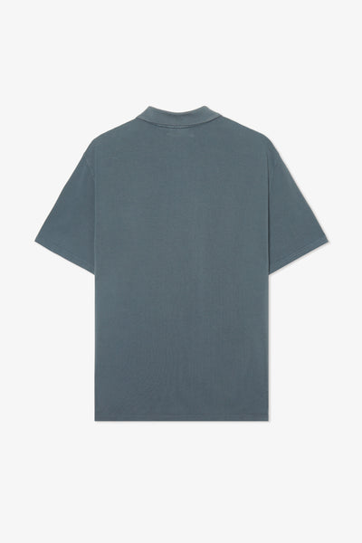 EMILIO STEEL BLUE PIQUÉ POLO