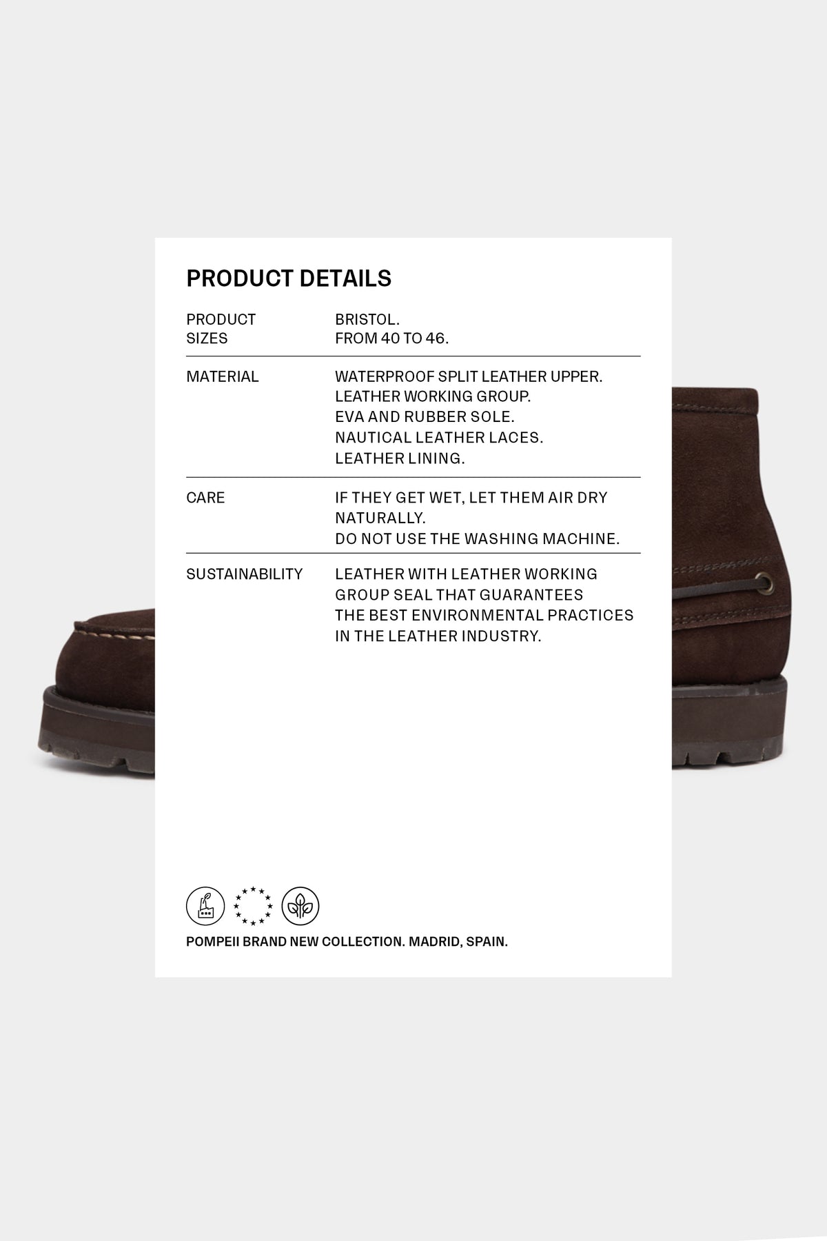 BRISTOL BOOT SUEDE HYDRO DARK BROWN