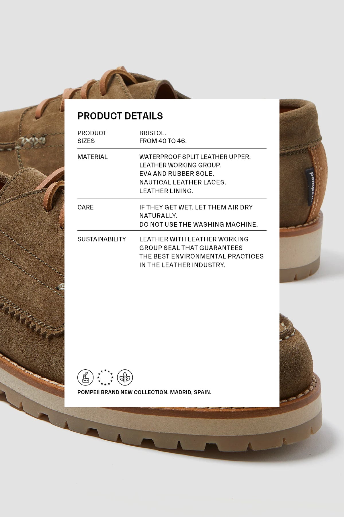 BRISTOL SUEDE HYDRO KHAKI