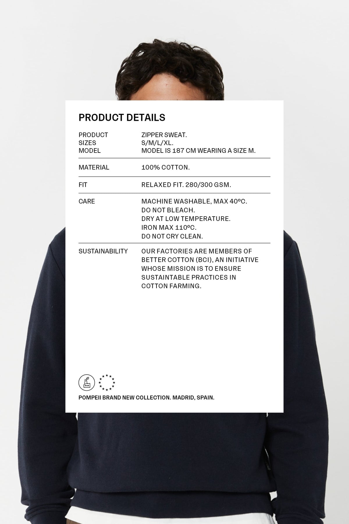 NAVAL ZIPPER SWEAT