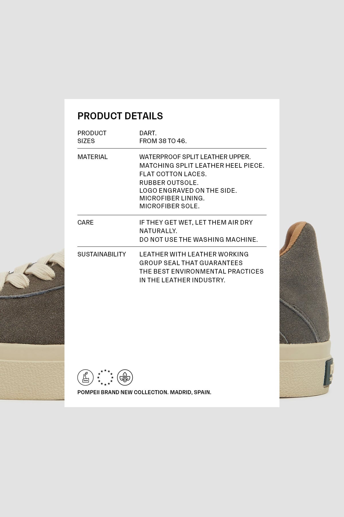 DART SUEDE HYDRO GREY