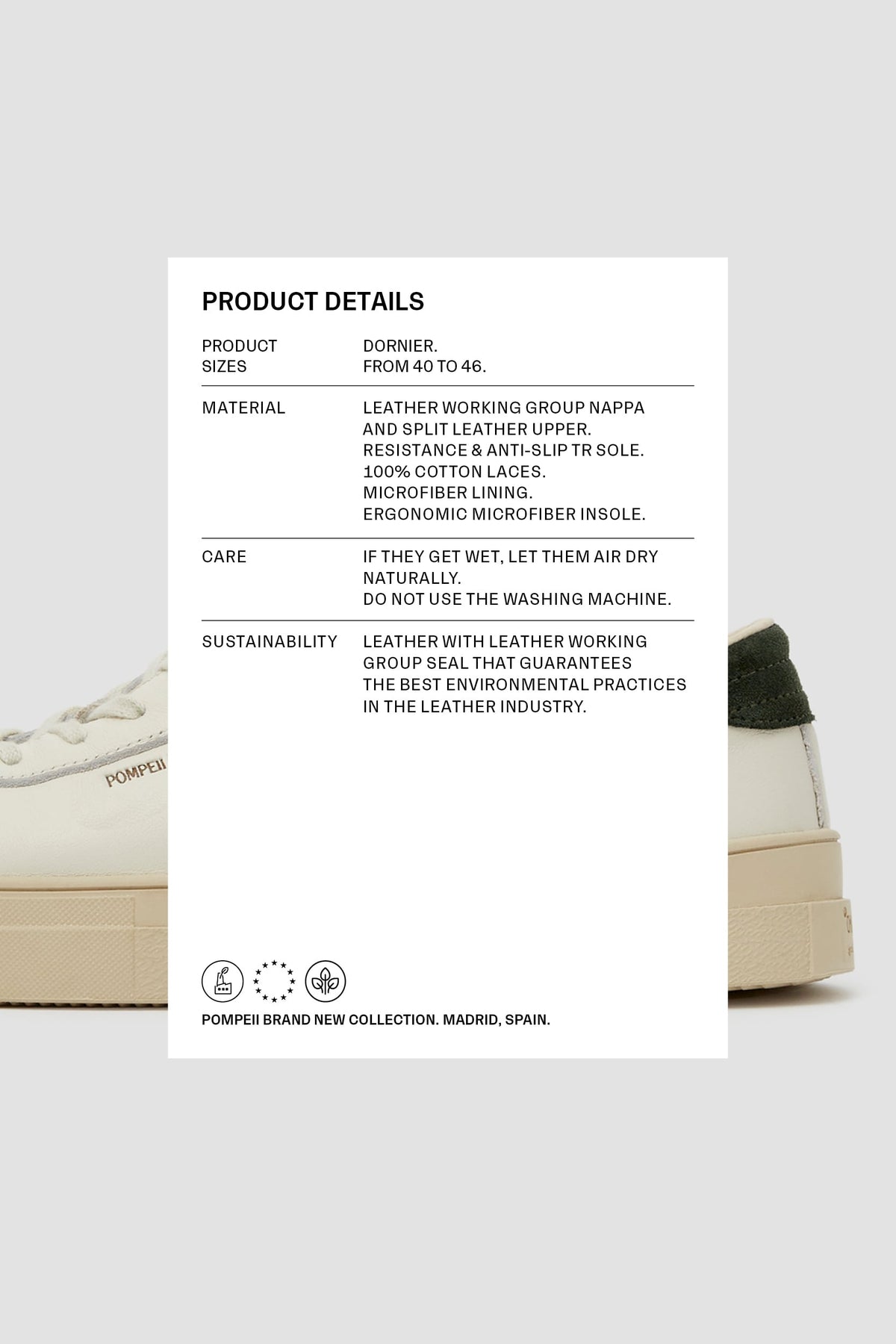 DORNIER LEATHER OFF WHITE
