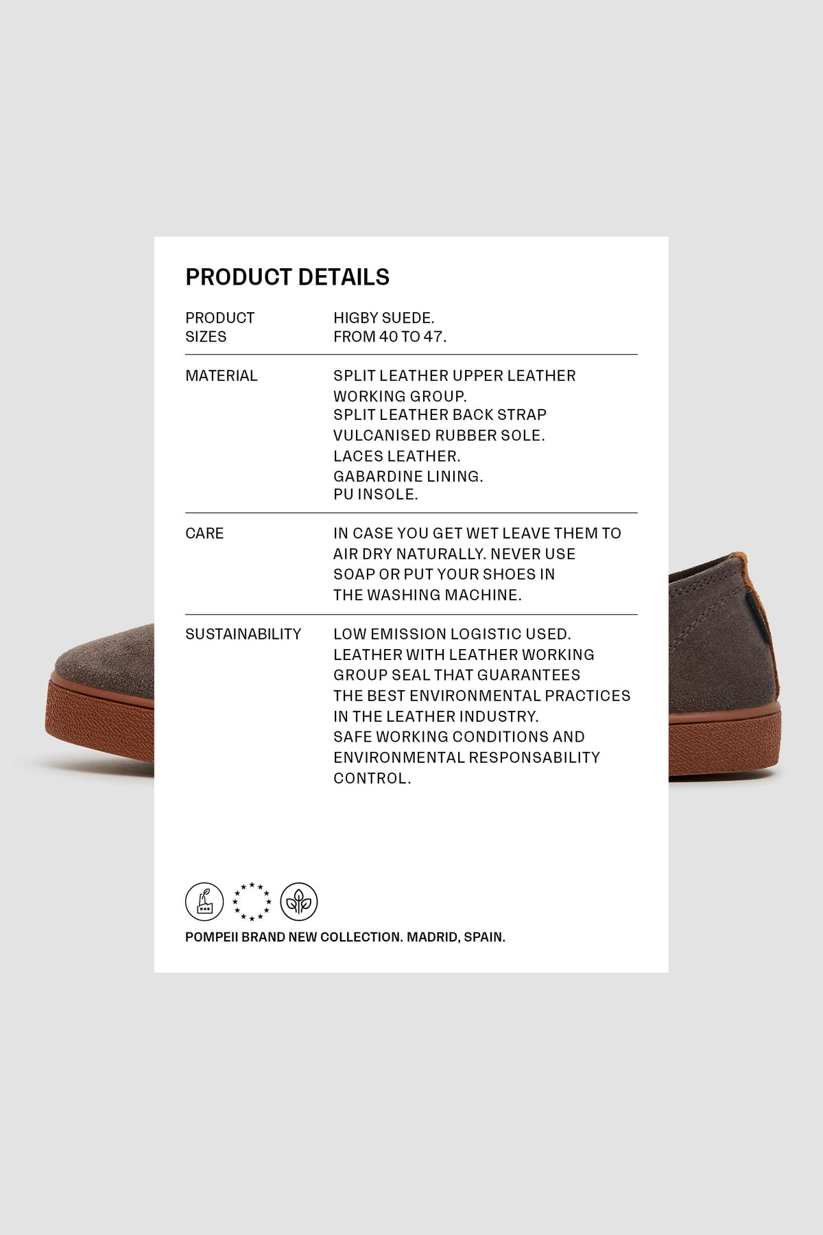 HIGBY SUEDE HYDRO GREY MUSHROOM