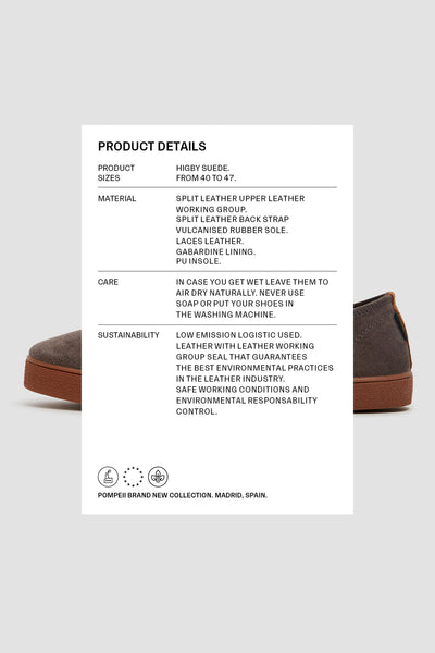 HIGBY SUEDE HYDRO GREY MUSHROOM