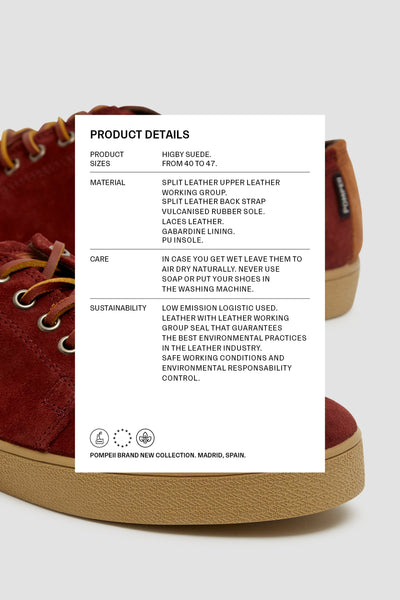 HIGBY SUEDE HYDRO MAROON DIJON