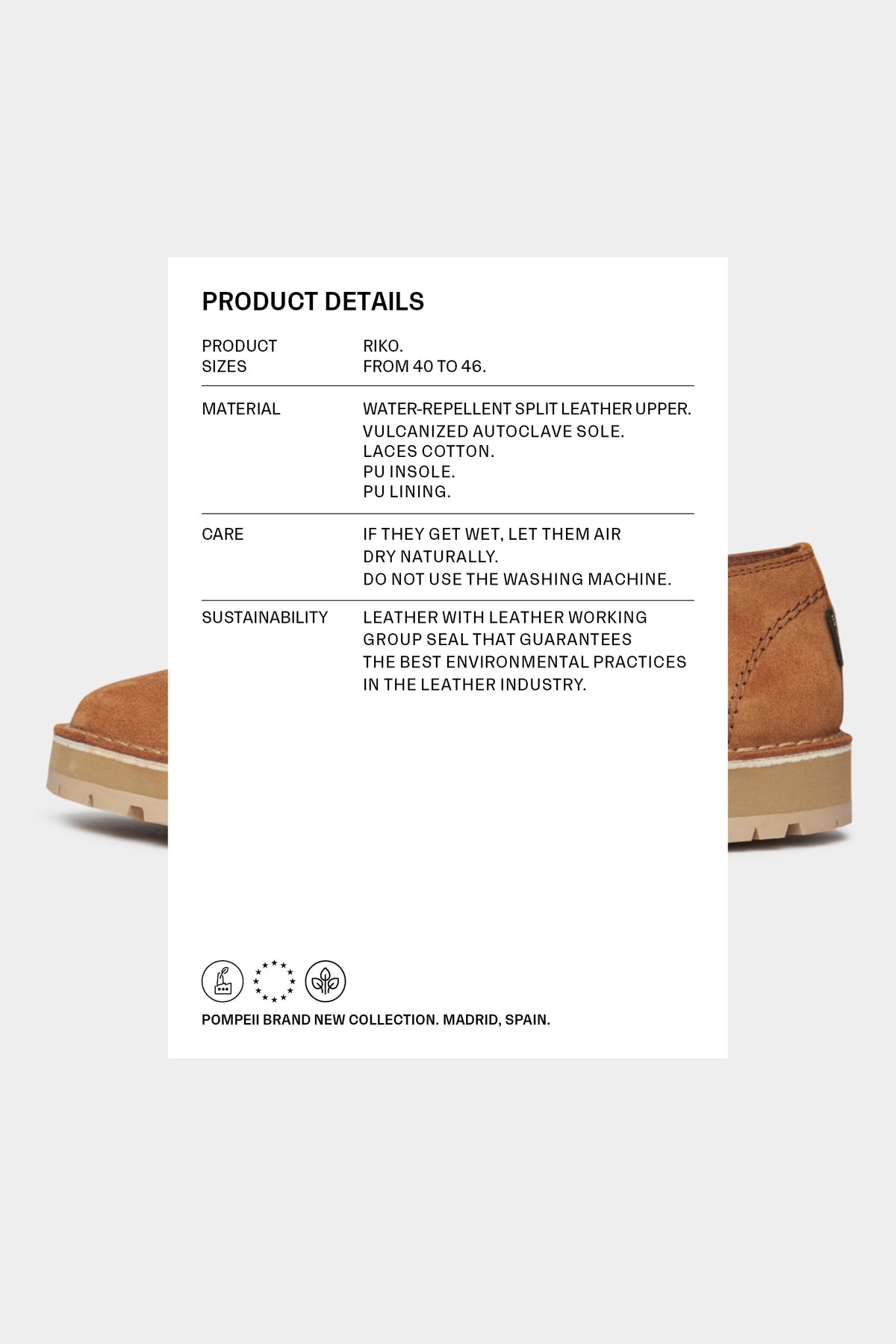 RIKO SUEDE HYDRO TAN