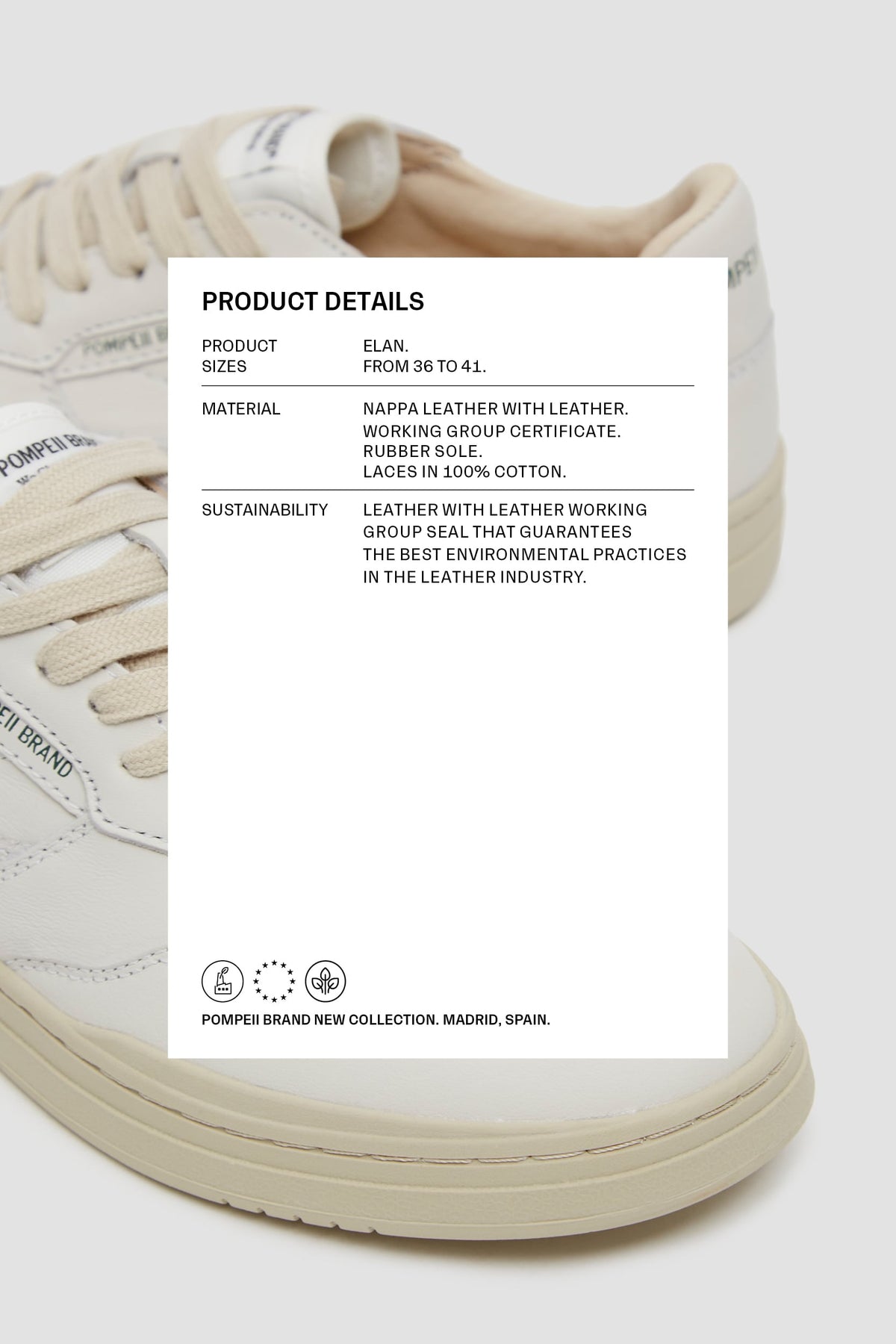 ELAN LEATHER OFF WHITE WO