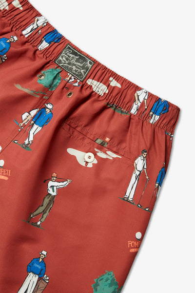 GOLF RUBY RED SWIM TRUNKS
