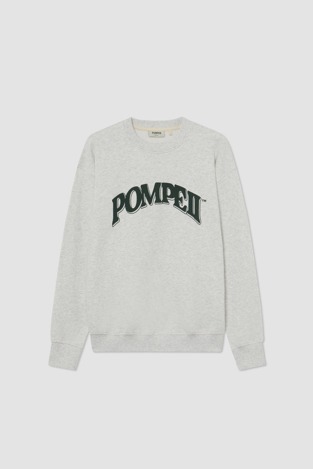 GREY MELANGE GRAPHIC CREWNECK