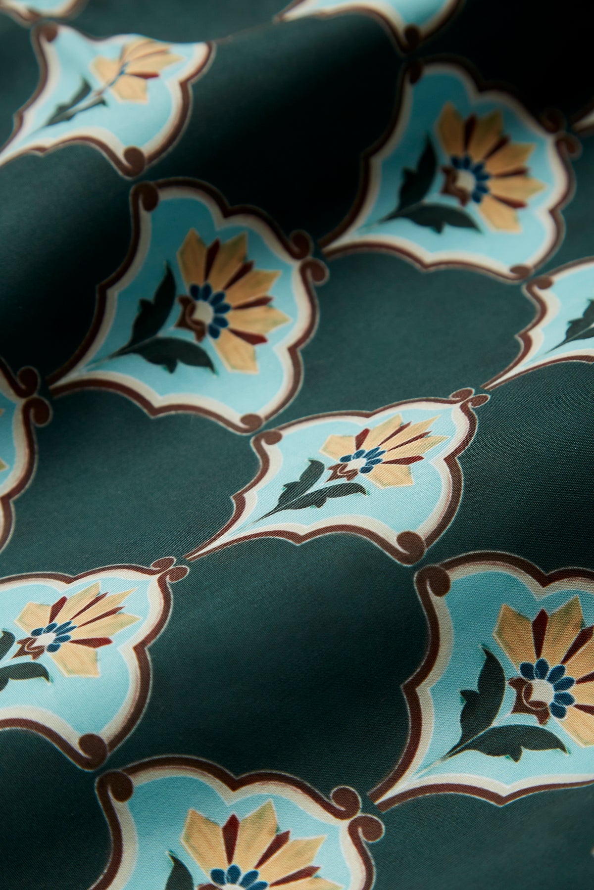 HANDPAINTED PINE TILE SWIM TRUNKS