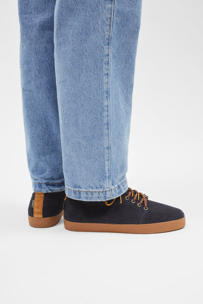 HIGBY SUEDE HYDRO NAVY CARAMEL