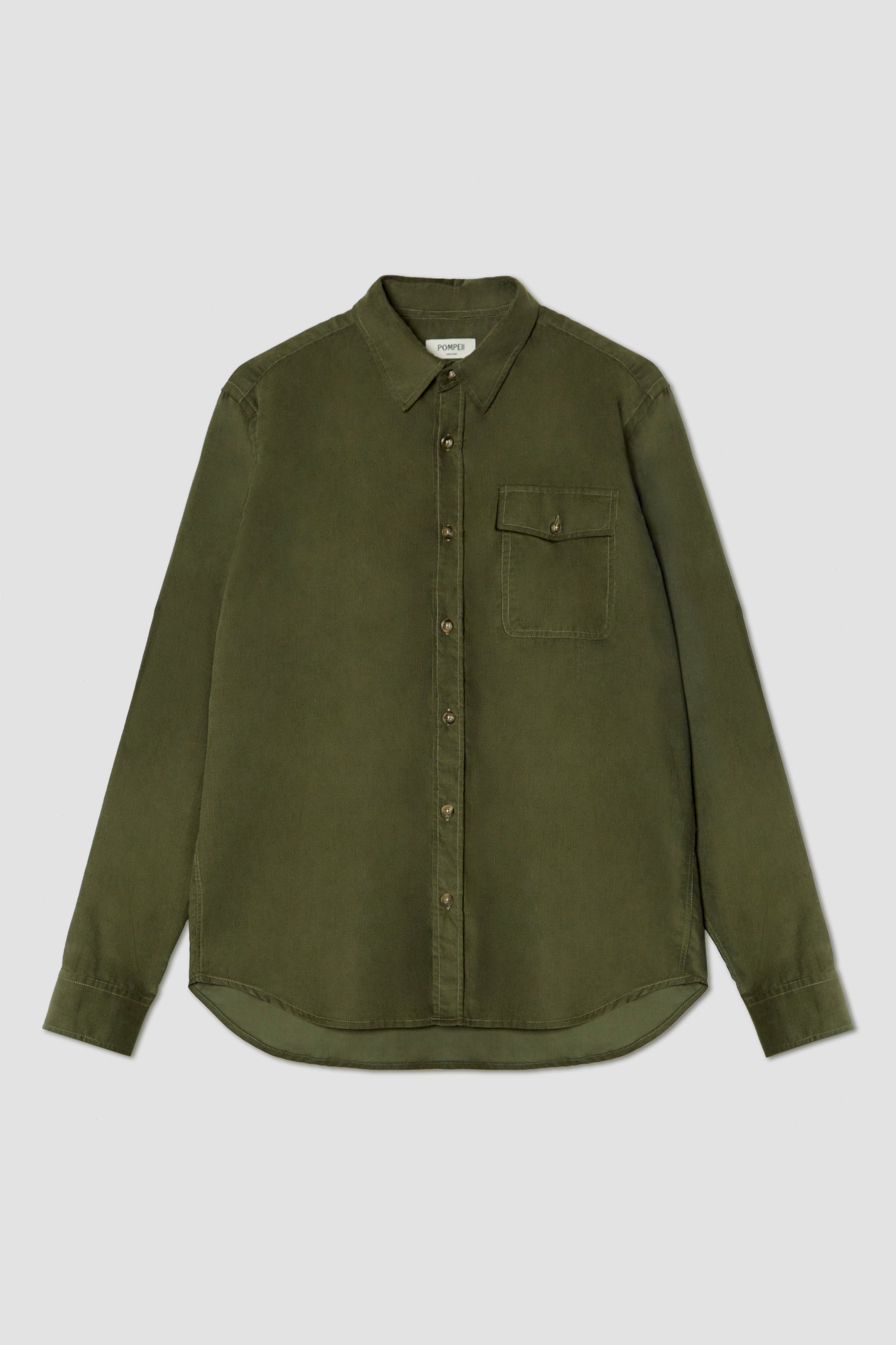 KHAKI MICRO CORD SHIRT