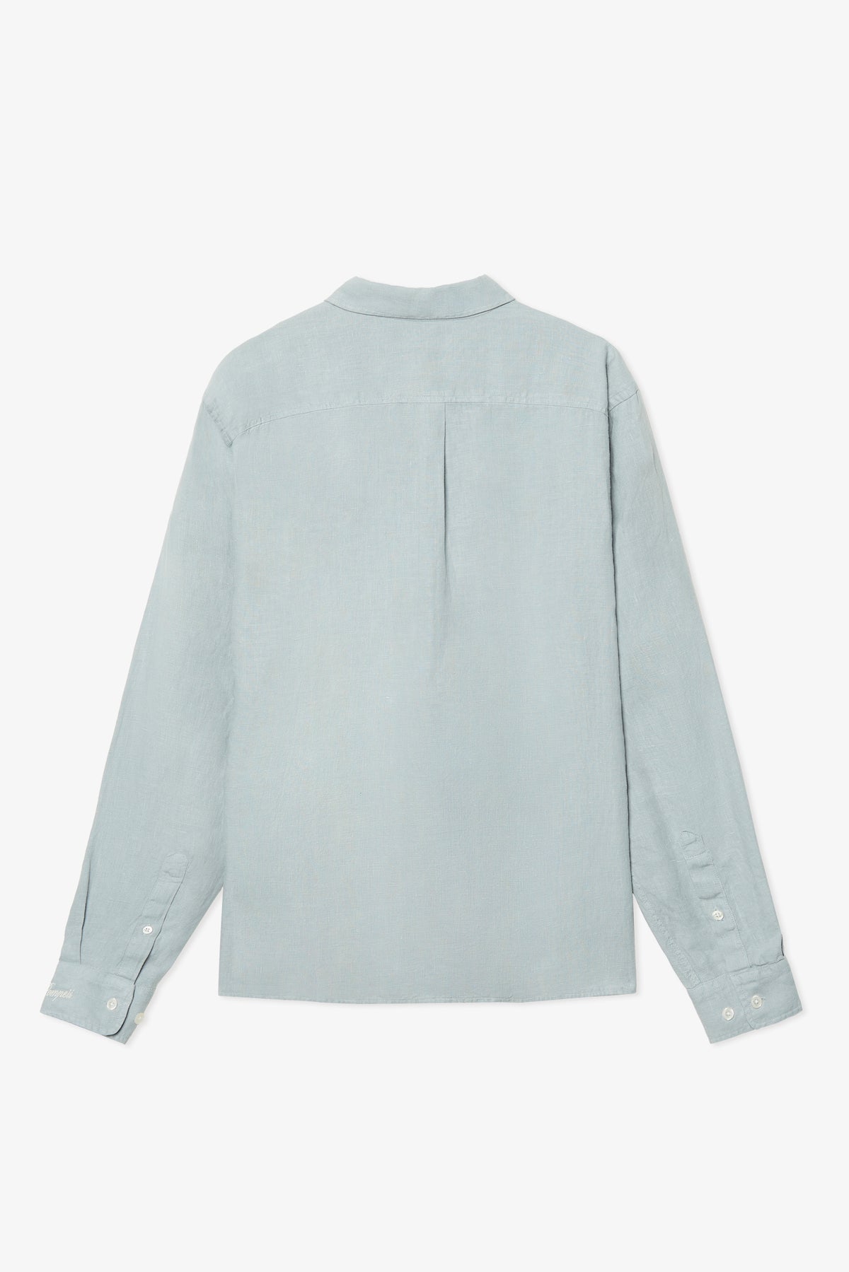 LIGHT BLUE LINEN BOXY SHIRT