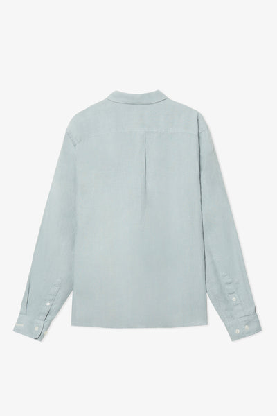 LIGHT BLUE LINEN BOXY SHIRT