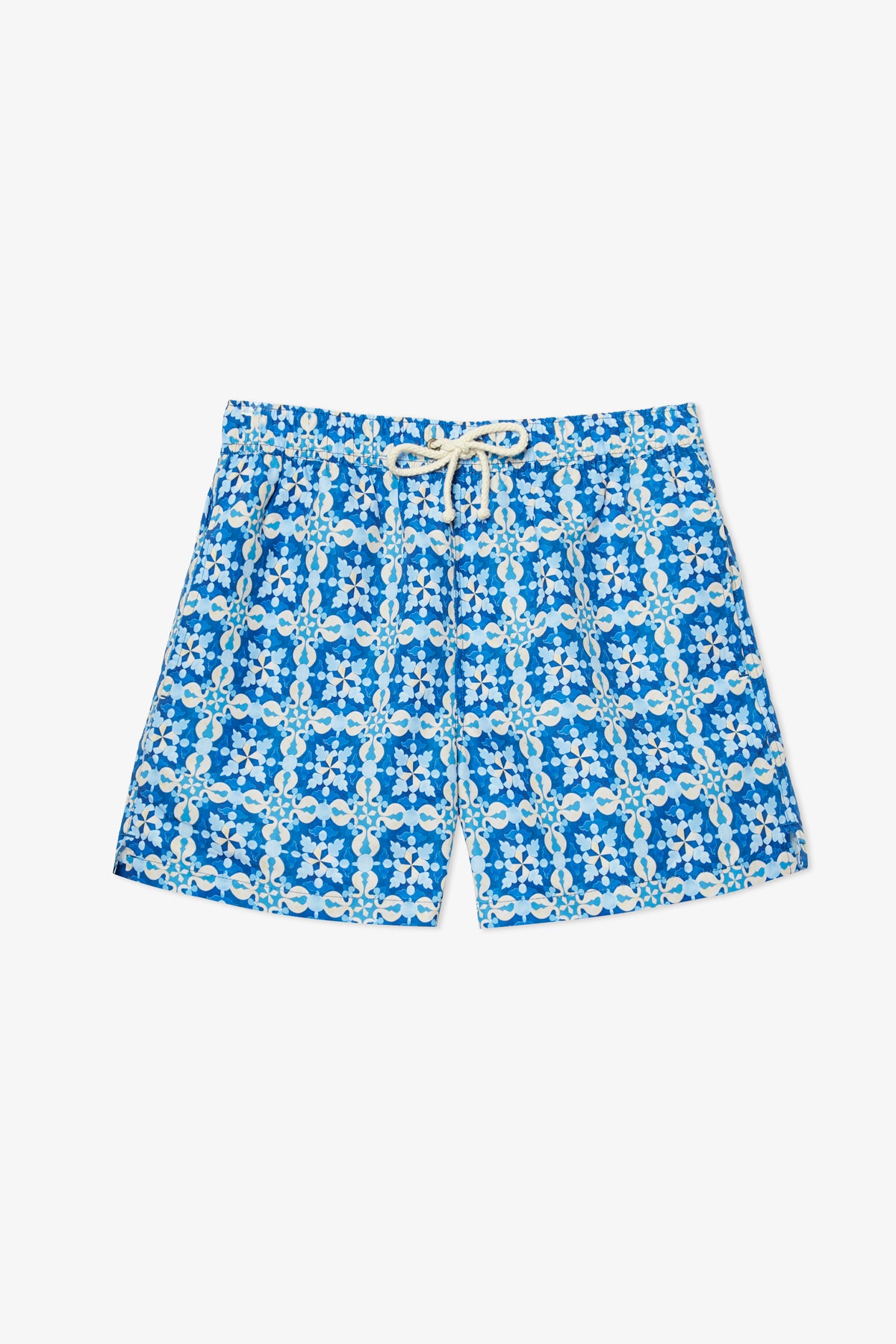 MAILLOT DE BAIN BLEU ROYAL CARREAUX MÉDITERRANÉENS
