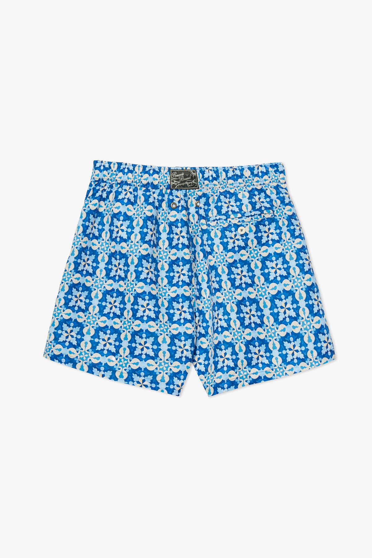 MAILLOT DE BAIN BLEU ROYAL CARREAUX MÉDITERRANÉENS