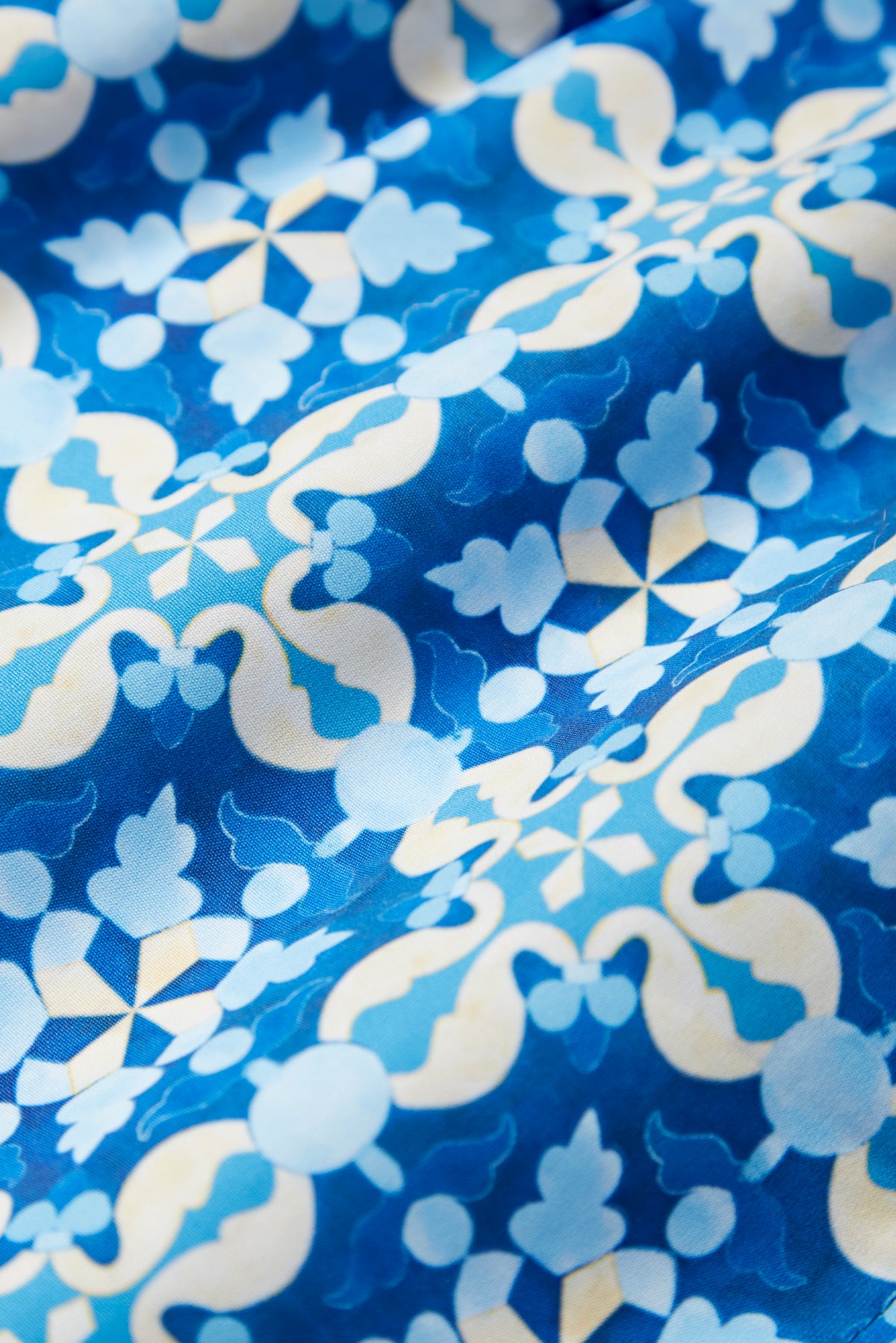 MAILLOT DE BAIN BLEU ROYAL CARREAUX MÉDITERRANÉENS