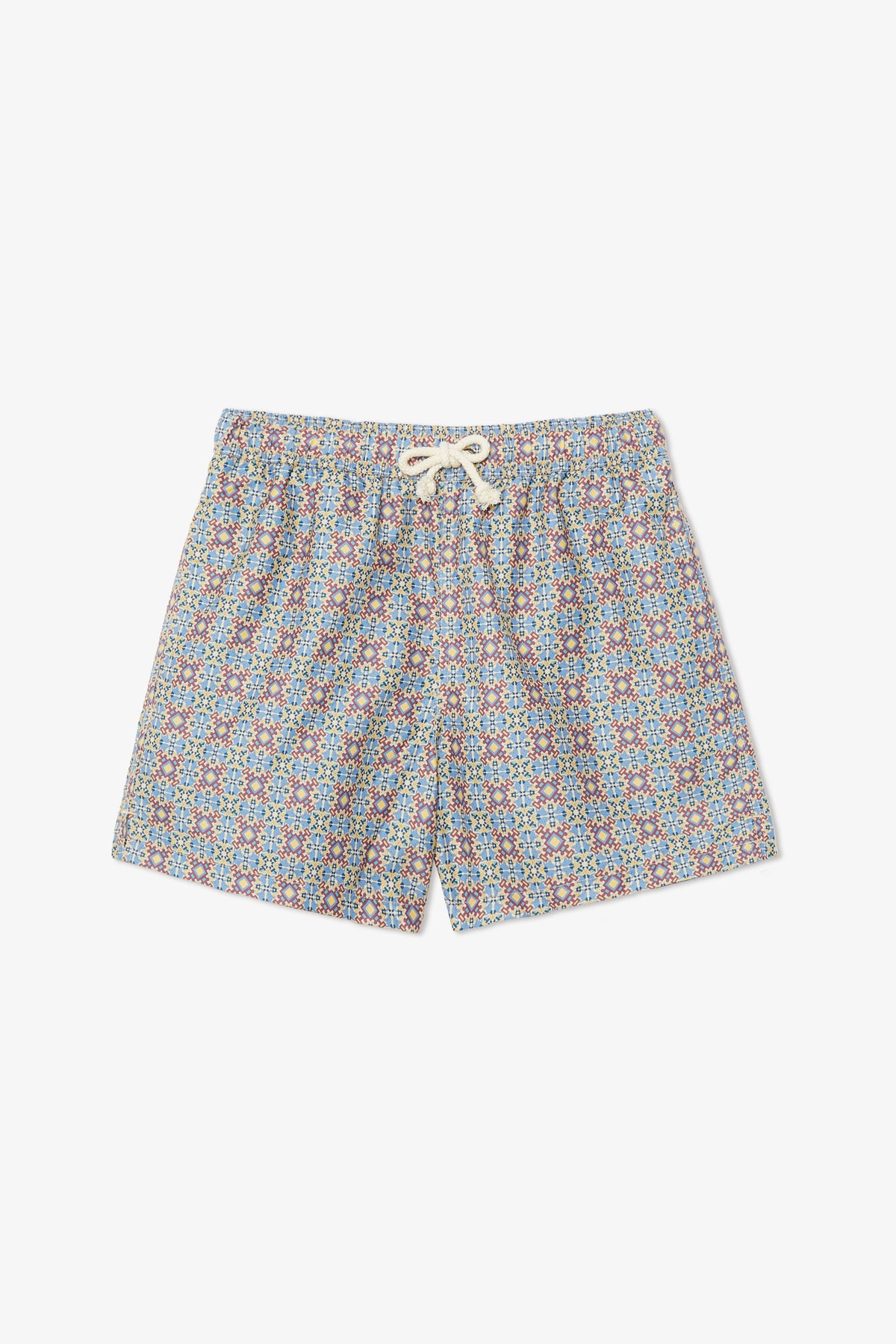 SHORT DE BAIN À CARREAUX MULTIPLES