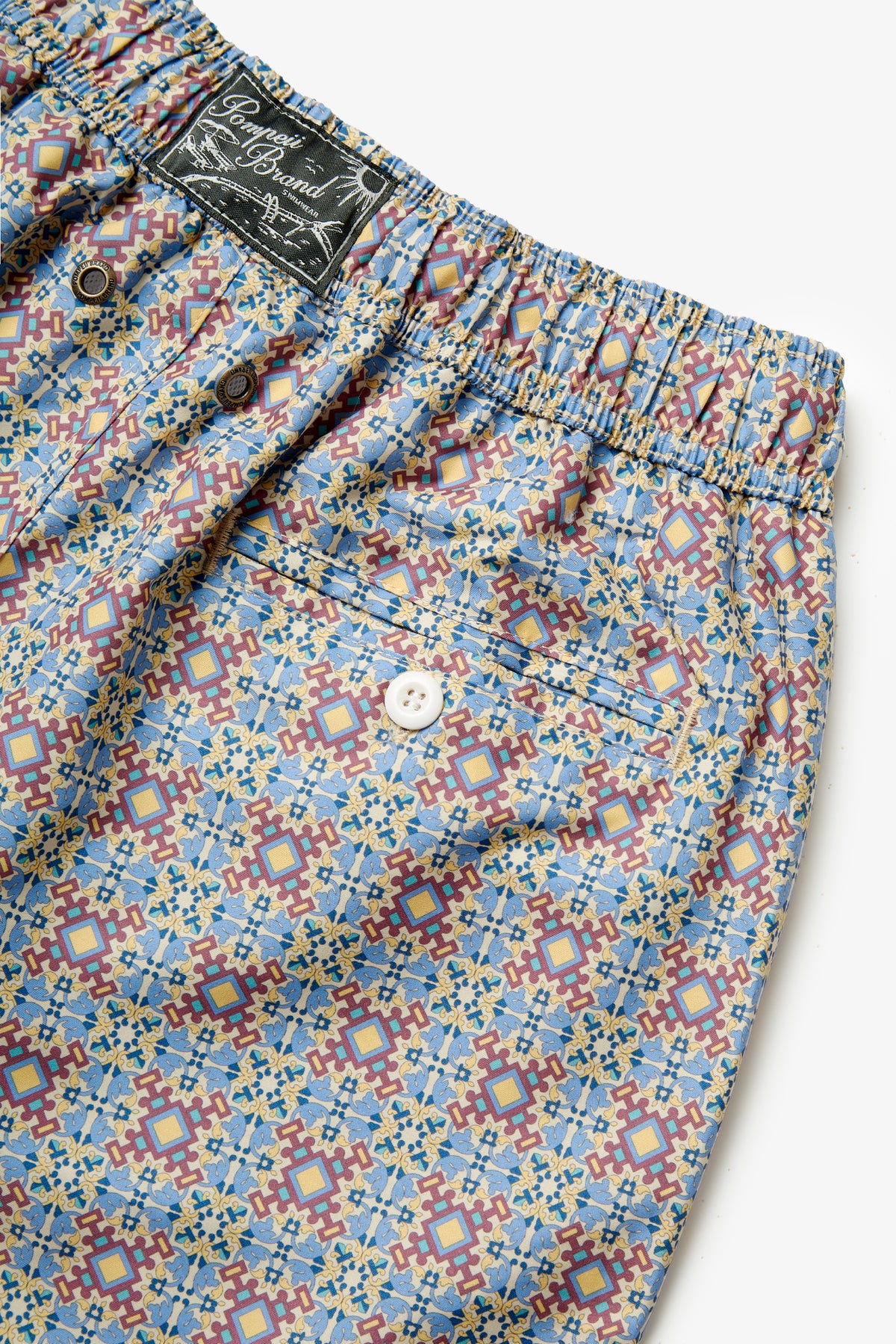SHORT DE BAIN À CARREAUX MULTIPLES