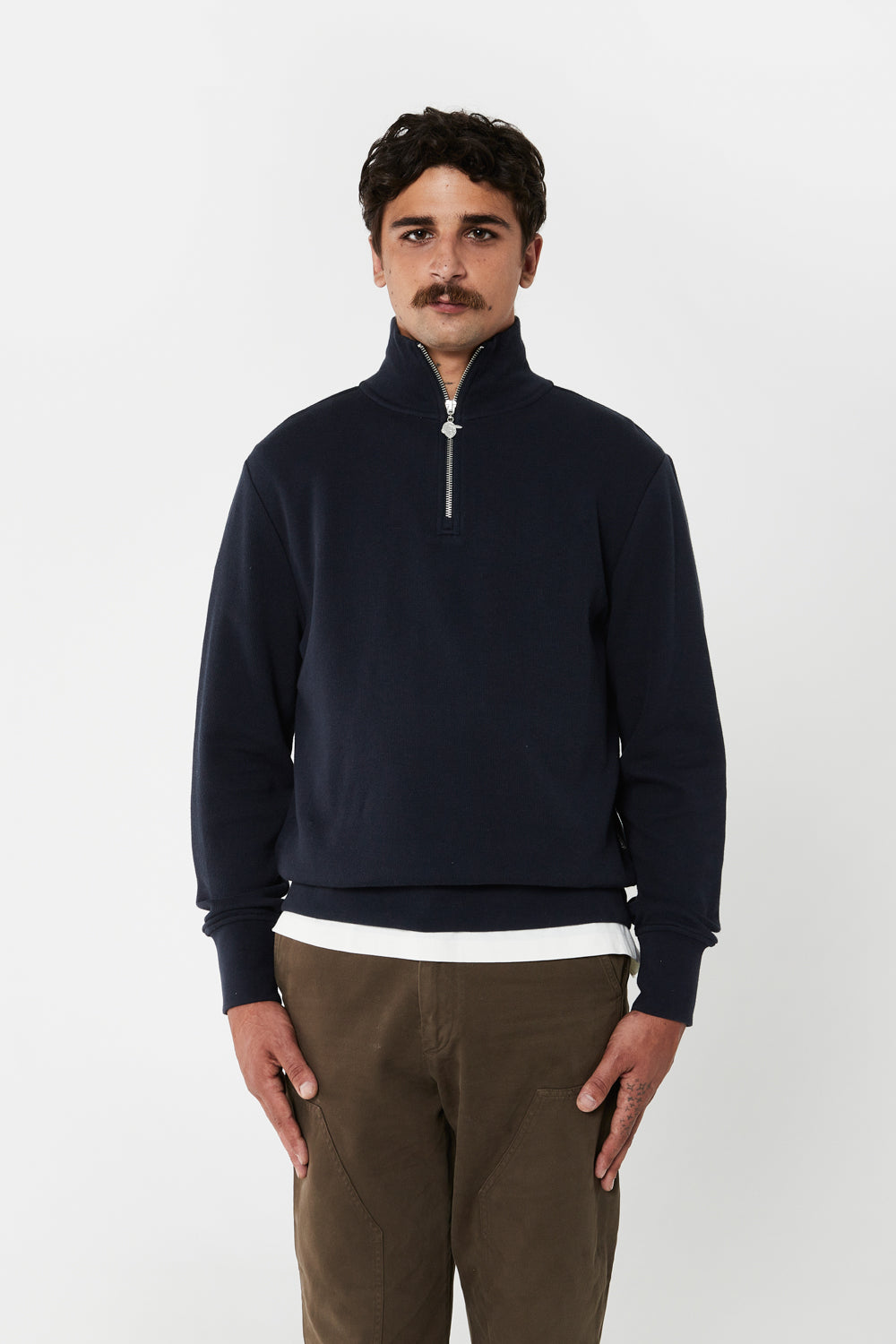 NAVAL ZIPPER SWEAT