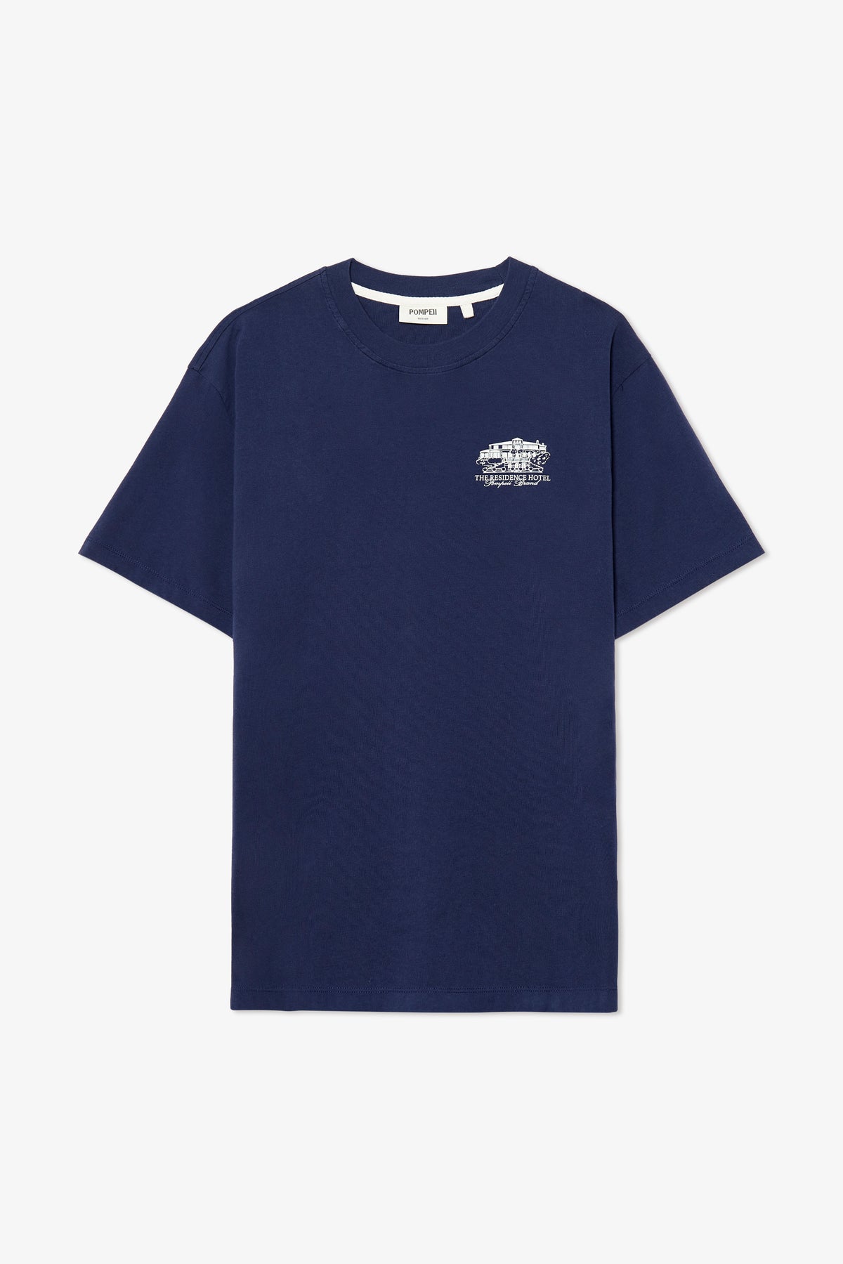 NAVY T-SHIRT COM GRÁFICO DE NOTAS DE HOTEL