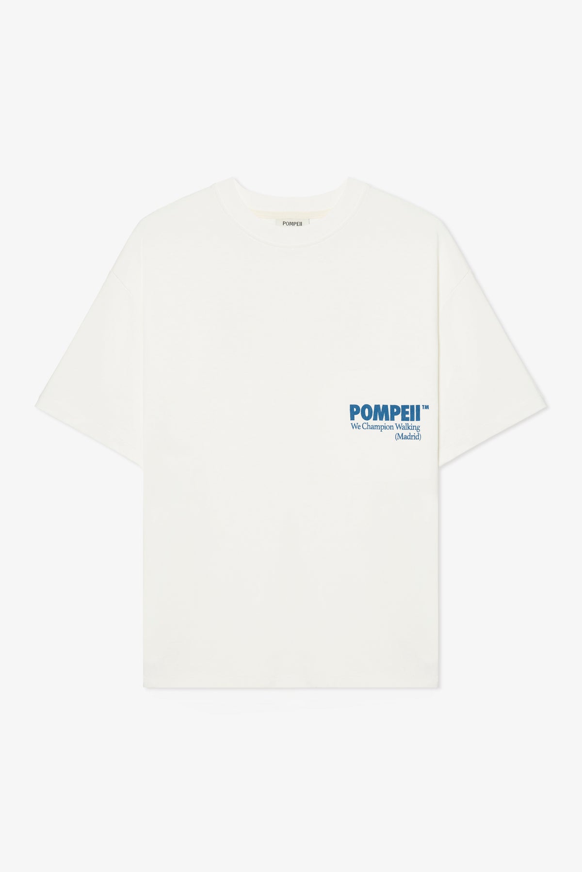 POMPEII OFF WHITE BOXY TEE BLUE