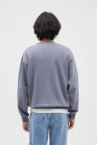 STEEL GREY LOGO CREW NECK SWEAT