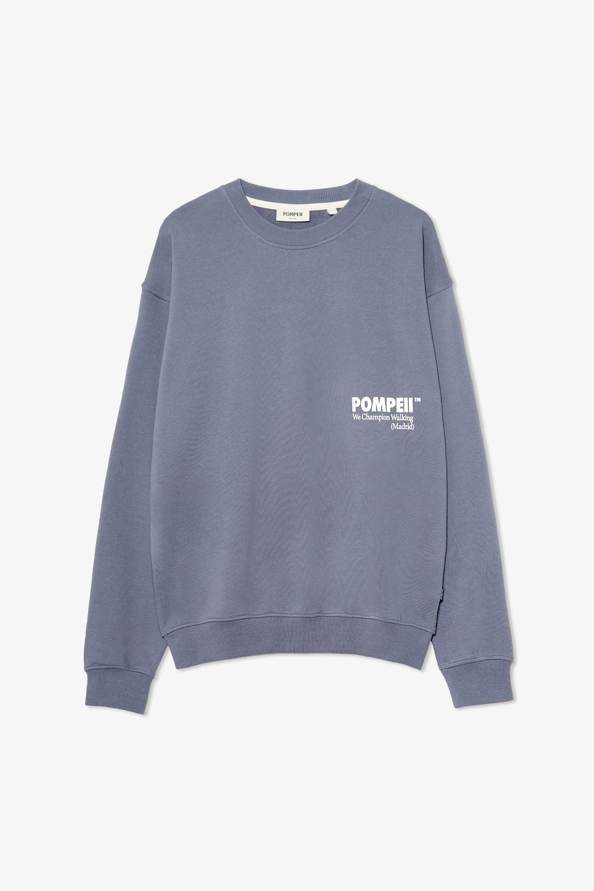 STEEL GREY LOGO CREW NECK SWEAT