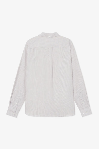 STRIPE WINE OXFORD SHIRT