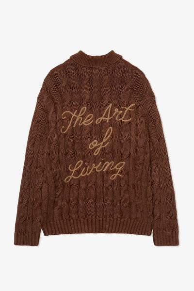 THE ART OF LIVING BROWN KNIT