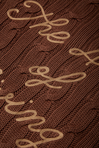 THE ART OF LIVING BROWN KNIT