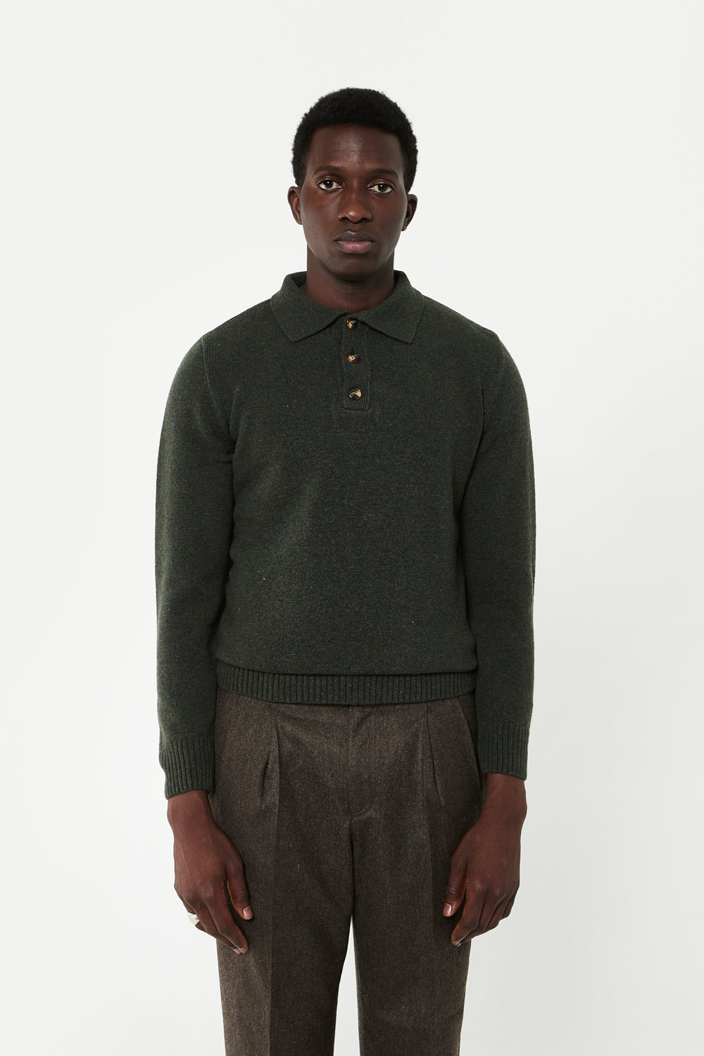TUNDRA WOOL KNITTED POLO