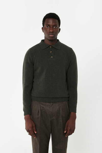 TUNDRA WOOL KNITTED POLO