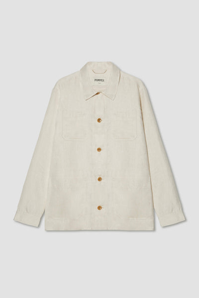CHAMPAGNE LINEN CHORE JACKET