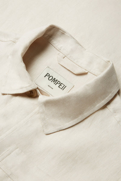 CHAMPAGNE LINEN CHORE JACKET