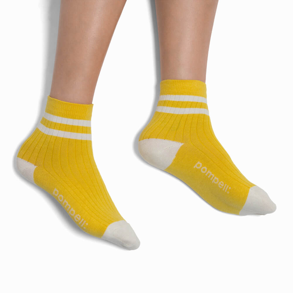 Calcetines de algodón amarillos de Pompeii