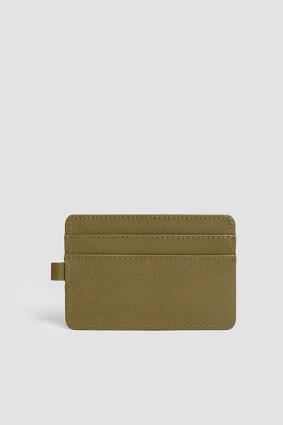 KHAKI LEATHER CARDHOLDER