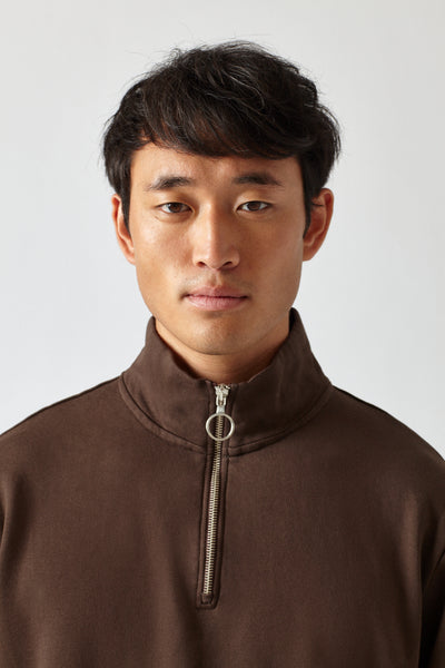 THE ESPRESSO ZIPPER SWEAT