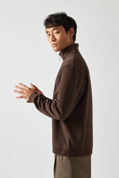 THE ESPRESSO ZIPPER SWEAT