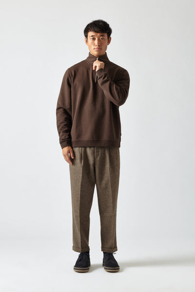 THE ESPRESSO ZIPPER SWEAT