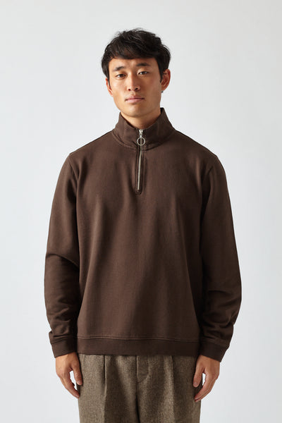 THE ESPRESSO ZIPPER SWEAT